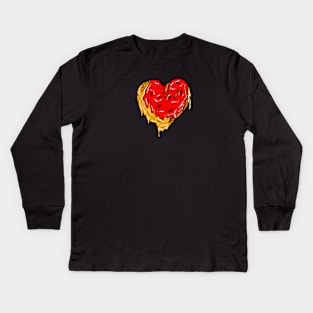 Melted Pizza, Love Pizza Kids Long Sleeve T-Shirt